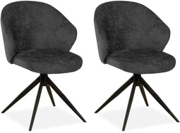 MX Sofa - Eetkamer stoel Jane - Antraciet (set van 2 stuks)