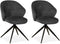 MX Sofa - Eetkamer stoel Jane - Antraciet (set van 2 stuks)