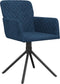 vidaXL - Eetkamerstoelen - draaibaar - 2 - st - fluweel - blauw