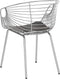 HOBACK - Eetkamerstoel - Zilver - Metaal
