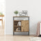 vidaXL - Sideboard - Artisan - Eiken - 69x35x80 - cm - Gemaakt - van - Engineered - Wood - en - Staal