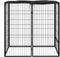 vidaXL - Hondenkennel - 10 - panelen - 50 - x - 100 - cm - gepoedercoat - staal - zwart
