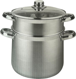 Kadirelli Couscouspan met Deksel - Stoompan - 3-Delig - Ø22 cm - 6L - RVS