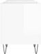 vidaXL - Platenkast - 121x38x48 - cm - bewerkt - hout - hoogglans - wit