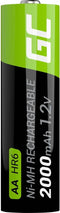 Green Cell GR02 - Oplaadbare Batterijen 4x AA - 2000mAh - Groen (4 stuks)
