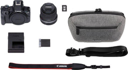 Canon R50 - Systeemcamera travel kit - RF-S 18-45mm f/4.5-6.3 IS STM-lens 24,2 MP - Zwart
