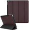Selencia Tablet Hoes Geschikt voor iPad 8 (2020) 8e generatie / iPad 7 (2019) 7e generatie / iPad 9 (2021) 9e generatie - Selencia Kesia Slang Trifold Bookcase - Donkerrood