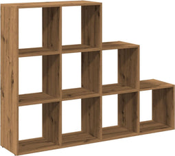 vidaXL - Kamerscherm - / - boekenkast - 137,5x29x103,5 - cm - hout - artisanaal - eik