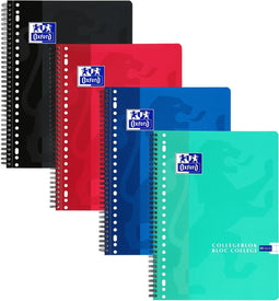 Collegeblk oxf school a4 rt 10mm 23g 160pag ass | 10 stuks