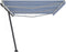 vidaXL - Luifel - vrijstaand - automatisch - 600x350 - cm - blauw - en - wit