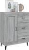 vidaXL - Dressoir - 69,5x34x90 - cm - bewerkt - hout - grijs - sonoma - eikenkleurig