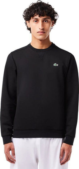 Lacoste Sweatshirt - Mesh-Panelen - Maat L - Ronde Hals - Zwart