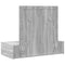 vidaXL - Wandgemonteerde - Makeuptafel - met - LED - Verlichting - - - Grijs - Sonoma