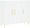vidaXL - Dressoir - 90x34x80 - cm - bewerkt - hout - wit