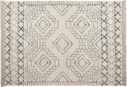 ZEYNE - Laagpolig vloerkleed - Beige - 160 x 230 cm - Katoen