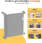 Goliving Oprolbaar Traphekje - Veiligheidshekje - Push & Turn - 10 tot 150 cm Breed - Aluminium frame - Mesh - Grijs