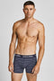 JACK&JONES JACPETER - 3-pack gestreepte heren onderbroek met logoband - Donkerblauw