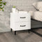 vidaXL - Nachtkastje - 40x35x47 - cm - hoogglans - wit