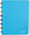 Atoma Tutti Frutti schrift, ft A5, 144 bladzijden, geruit 5 mm, transparant turkoois