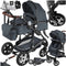 tectake® Mats - 2-in-1 Kinderwagen - Voetenzak Regenhoes Flessenhouder - Antraciet