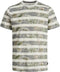 Jack & Jones JPRDUSTIN BLU - T-shirt korte mouw - Grijze strepen en bladeren print - Wit (2020)