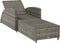 vidaXL - Ligbed - met - donkergrijs - kussen - poly - rattan - grijs