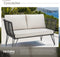 tectake® Sundo - Tuin-Loungesofa - Weerbestendig Rope-Design met Dikke Kussens - 131x131x71 cm