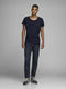 JACK&JONES JJEBAS TEE SS U-NECK NOOS - Heren T-shirt - 100% biologisch katoen - Maat S