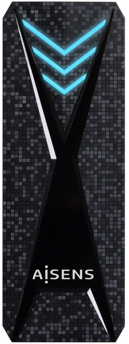 Aisens ASM2-RGB013B - Externe Behuizing M.2 (NGFF) - USB 3.2 Gen 2 - Zwart