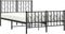 vidaXL - Bedframe - met - hoofd- - en - voeteneinde - metaal - zwart - 120x200 - cm