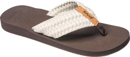 Reef Cushion Threads - Dames Slippers - Geweven voetband - Wit