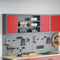 vidaXL - Gereedschapskast - Muurbevestigd - met - Pegboard - Rood - 150x20x55 - cm - Staal