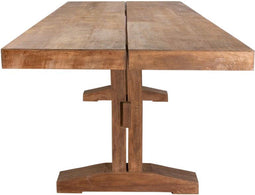 DTP Home Dining table Borgo rectangular,78x250x100 cm, 8 cm top with split, recycled teakwood