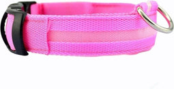 Lichtgevende Halsband LED - USB Oplaadbaar - Maat XL 42 - 56 cm - Roze