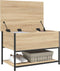 vidaXL - Opbergbankje - 70x42,5x47 - cm - bewerkt - hout - sonoma - eikenkleurig