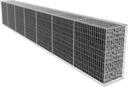 vidaXL - Schanskorfmuur - met - deksel - 600x50x100 - cm - gegalvaniseerd - staal
