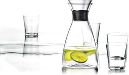 Eva Solo - Karaf 1 liter met 4 Glazen 250 ml - Borosilicaatglas - Transparant