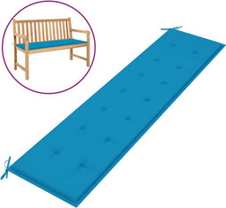 vidaXL - Tuinbankkussen - 200x50x3 - cm - oxford - stof - blauw