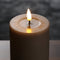 Luxe LED kaars - Sand- Grijs - LED Candle D7,5 x 10 cm - net een echte kaars - Deluxe Homeart