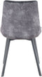 By-Olaf Eetkamerstoel Austin velvet Antraciet - slanke metalen poten - industrieel design - velours