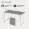 Woltu Picknicktafel - Opvouwbaar MDF en Aluminium - Verstelbare Hoogte 55-70 cm - Grijs 120x55 cm