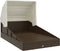 vidaXL - Ligbed - met - inklapbaar - dak - 200x114x128 - cm - poly - rattan - bruin