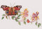 Thea Gouverneur - Borduurpakket met telpatroon - 439A - Voorgesorteerde DMC Garens - Vlinder Kamperfoelie - Aida - 29 cm x 18 cm - DIY Kit