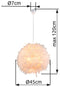 Globo Katunga - hanglamp - Ø 45 cm - E27 - wit - 15057