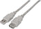 USB 2.0-kabel NANOCABLE 10.01.0202-BK 1 m Zwart Beige