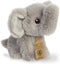 Aurora Pluche knuffel olifant - dierenknuffel - 13 cm - grijs - wilde dieren thema