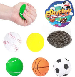 24 knijpbare sportballen 6 cm 35485Z.