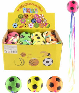 24 Rubberbal met lint in disp 4 ass 4239.