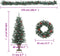 vidaXL - 4-delige - Kerstdeurdecoratieset - PVC