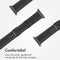 imoshion Classic lederen bandje - Geschikt voor Apple Watch 1, 2, 3, 4, 5, 6, 7, 8, 9, 10 (42 mm), SE - 38/40/41 mm - Zwart - One Size